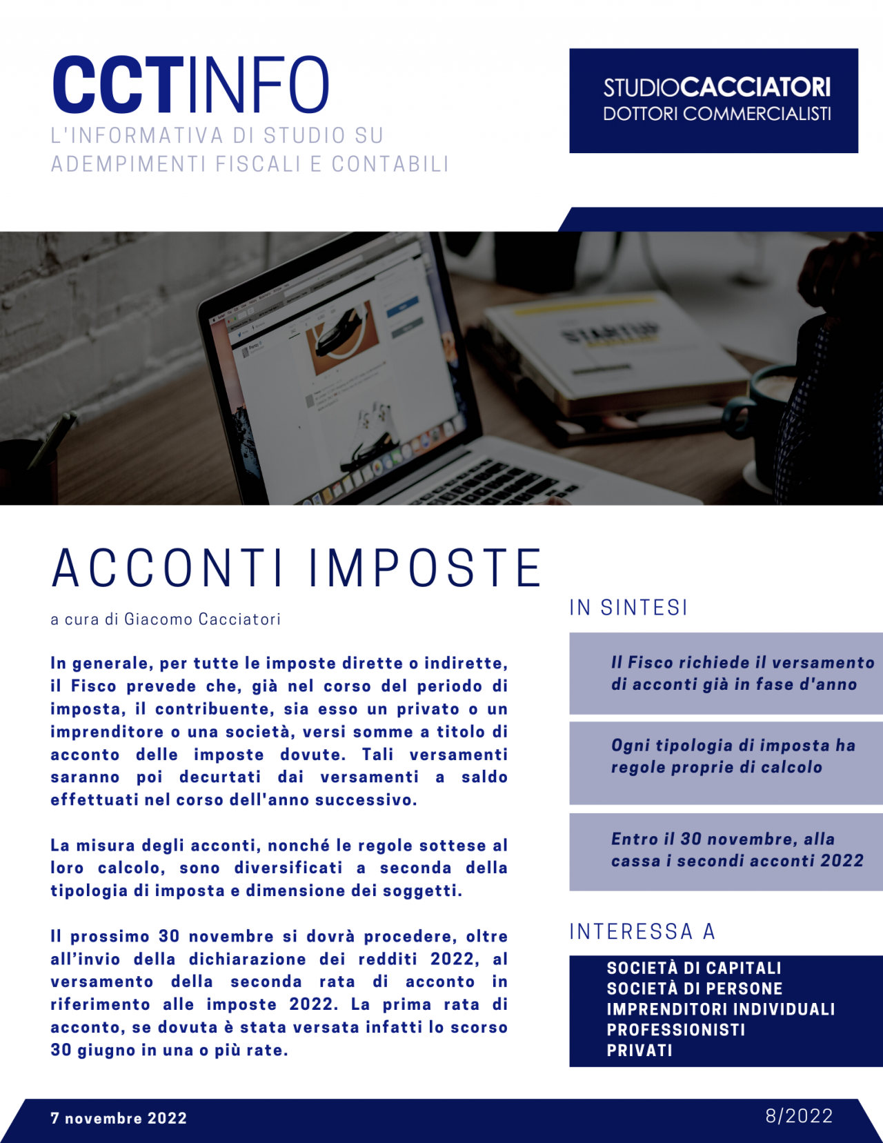 ACCONTI DI IMPOSTA